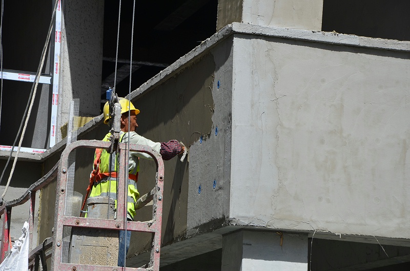 抹面砂漿施工現(xiàn)場(chǎng)